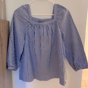 J.Crew Cotton Poplin Square Neck Blouse